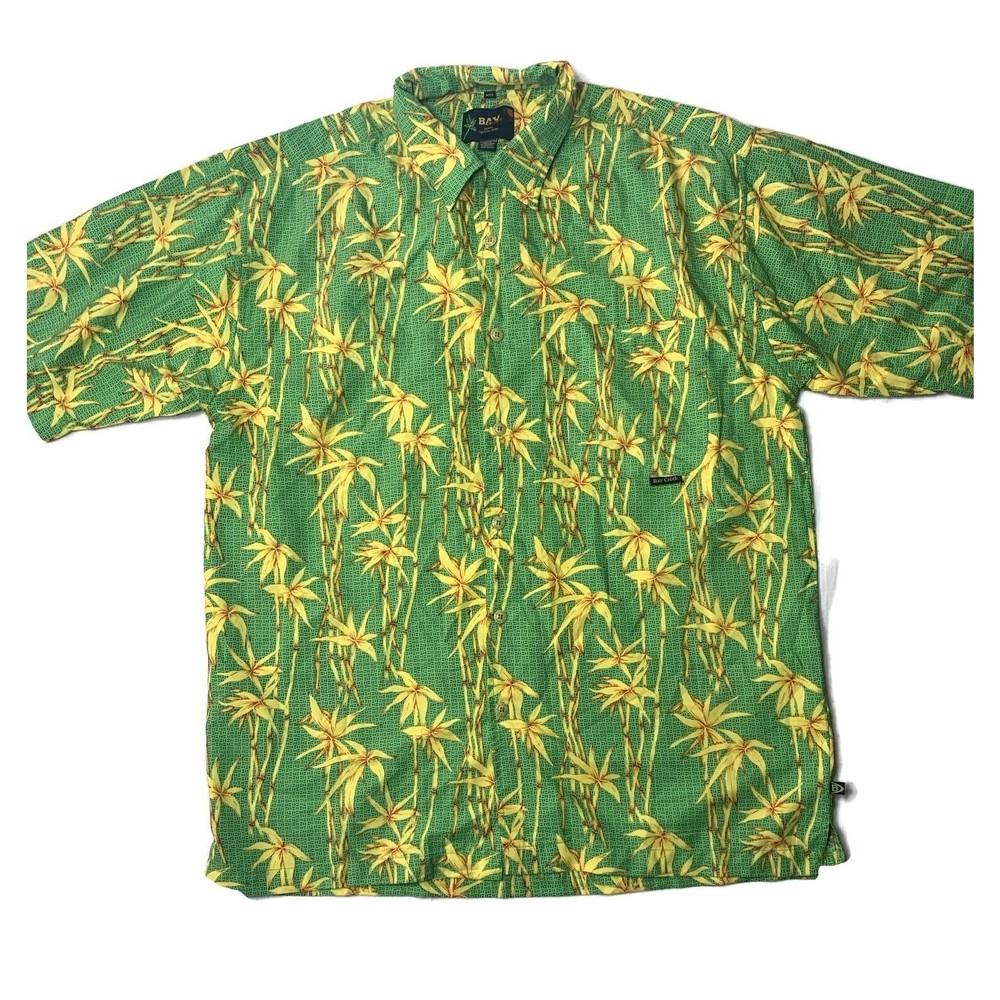 Bay Creek Green Tropical Hawaiian Shirt